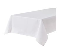 BALCONY & FALCON Nappe rectangulaire imperméable et résistante aux taches - Lavable en machine - Pour mariages, vacances, restaurants, fêtes et jardins - Blanc - 140 x 180 cm