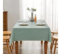 BALCONY & FALCON Nappe Rectangulaire Jacquard de Lin Imitation Imperméable, Parfaite pour Repas, Salle à Manger, Café, Fêtes, Mariage et Evènements en Plein Air