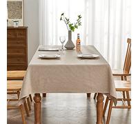 BALCONY & FALCON Nappe Rectangulaire Jacquard de Lin Imitation Imperméable, Parfaite pour Repas, Salle à Manger, Café, Fêtes, Mariage et Evènements en Plein Air