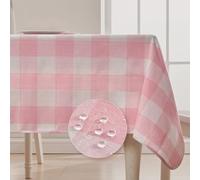 BALCONY & FALCON Nappe utilisable Rectangle à Carreaux Double Face - Infroissable - Vichy - Imperméable - Anti-Fuite et Lavable - pour Manger, Camping, Pique-Nique, fête, Rose - 145 × 300 cm