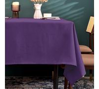 BALCONY & FALCON Nappe Violet foncé 145 x 300 cm, antitache, Aspect Lin | Rectangulaire, déperlant, sans repassage, lavable, restaurant, cuisine, fête, décoratif, Noël, Nouvel An, café, jardin.