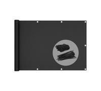 Balcony Privacy Screen 100% HDPE 230g/m2 UV Protection Tear and Wind Resistant Privacy Screen with Cable Ties and Cords 500x90cm Black