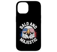 Bald And Majestic American Bald Eagle 4th Of July US Flag Coque pour iPhone 14