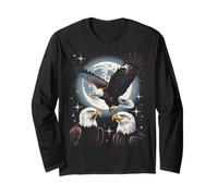 Bald And Majestic American Bald Eagle Vintage Eagle Bird Fun Manche Longue