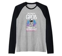 Bald Bin Ich Groß Dann Werde Ich Astronaut T-Shirt Enfant Manche Raglan