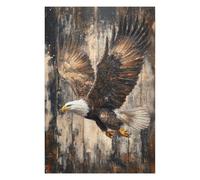 Bald Eagle in Flight on Wood Bold Nature Wal Puzzle en Bois, 1000 pièces | Une activité sans écran autour de la table: une progression régulière pendant le temps libre.