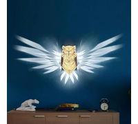 bald eagle wall light, Pcingsia Animal Wall Light, Owl Eagle Lamp Battery Operated Night Light, Resin Animal Statue, Unique LED Wall Lamp, Wall Art Decor