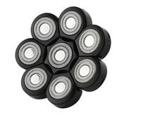 Bald Head Shaver Replacement Heads, 7D Rotary Blades Bald for Men's Universal Electric Shaver Replacement Heads(8 Blades Head Black)