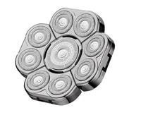 Bald Head Shaver Replacement Heads, 7D Rotary Blades Bald for Men's Universal Electric Shaver Replacement Heads(9 Blades Head Silver)