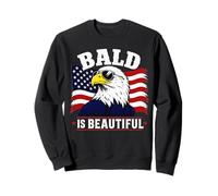 Bald is Beautiful, 4 Juillet, Jour de l'indépendance, Pygargue à tête Blanche Sweatshirt