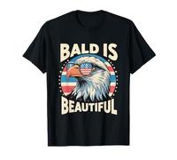 Bald is Beautiful 4 Juillet USA Patriotic Funny Bald Eagle T-Shirt