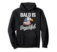 Bald Is Beautiful American Flag Pygargue à tête blanche Sweat à Capuche