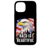 Bald is Beautiful - Epic American Flag USA with Eagle Coque pour iPhone 15