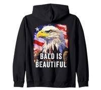 Bald is Beautiful - Epic American Flag USA with Eagle Sweat à Capuche