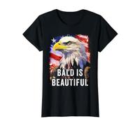 Bald is Beautiful - Epic American Flag USA with Eagle T-Shirt Graphique avec Valeur