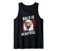 Bald is Beautiful Lunettes Aigle Drapeau Fierté Patriote Débardeur