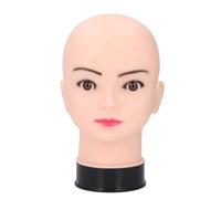 Bald Mannequin Head Silicone Professional Training Head for Makeup Wigs Chapeaux Afficher la peau réaliste comme la texture Universal Bracket Interface Massage Point Practice