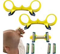 Bald Men Fast Hair Clipper Shaver Razor Double Blade Fast Shaver Anti-Cut Efficient Fast Time Saving Wet Dry Shaver for Home Travel