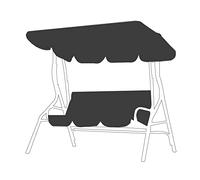 Baldaquin Auvent, Garden Outdoor Balancelle en métal pour 3 Personnes avec auvent