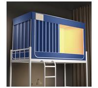 Baldaquin pour Lits superposés Simples, Structure à 4 poteaux d'angle avec Rideaux occultants pour Plus d'intimité, idéal pour Les dortoirs et la Maison.