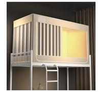 Baldaquin pour Lits superposés Simples, Structure à 4 poteaux d'angle avec Rideaux occultants pour Plus d'intimité, idéal pour Les dortoirs et la Maison.