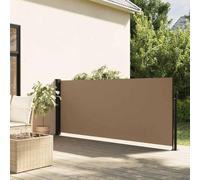 Baldaquin Voile d'ombrage - Store latéral extensible - Taupe - 140 x 600 cm - Pour balcon, jardin, terrasse, entretien facile - Taupe