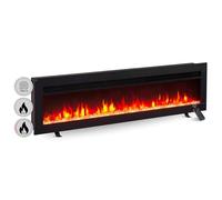 BALDERIA Agnes 50 Pouces cheminée électrique encastrée, 1000/2000 W, Noir | Effet de flamme 3D, télécommande programmable, minuterie, thermostat