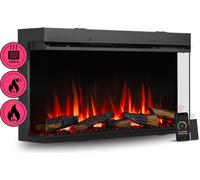 BALDERIA Athena 36 (noir) | Cheminée électrique encastrable avec Wifi / App