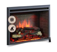 RICHEN cheminée électrique mural Calida 33"" | Avec effet de flammes 3D |Chauffage 2000W| Avec télécommande | Noir