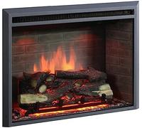 RICHEN cheminée électrique mural Calida 33"" | Avec effet de flammes 3D |Chauffage 2000W| Avec télécommande | Noir