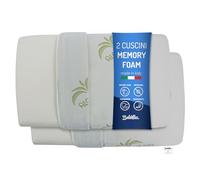 Baldiflex Emporio, Paire d'oreillers Black Friday Savon à mémoire de forme, Aloe Vera Hauteur 12 cm