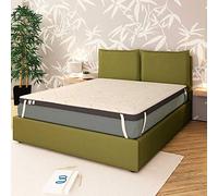 Baldiflex Emporio Topper Memory Foam Matelas Simple 70 x 200 cm H 6 cm avec revêtement en Bambou