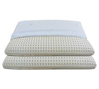 Baldiflex Lot de 2 Oreillers Latex, Housse en Maxicool, déhoussable Zip, Coussins modéle Orthopédique 70x40x12 cm