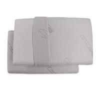 Baldiflex - Paire d'oreillers rectangulaires à mémoire de Forme, Silver Safe, Hauteur 11 cm