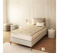 Baldiflex Surmatelas à mémoire de Forme Frais aérée 80x190, Topper Matelas Epaisseur 6 cm, traitment à Plat, Déhoussable, Tissu Aloe Vera