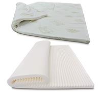 Baldiflex, Surmatelas Wave 140x200 cm, Hauteur 3 cm, Mousse Mémoire de Forme, Revêtement en Aloe Vera Dehoussable Transpirante, Ergonomique, Anti-acarien