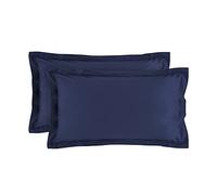 Baldiflex - Taies d'oreiller 100 % coton percale, 50 x 80 cm, bleu