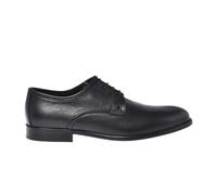 Baldinini - Black tumbled leather and leather lace-ups - Homme - Chaussures - Noir - Taille: 40 EU
