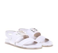 Baldinini Femme Sandal Calfskin White Ballet Flat, Blanc, 38 EU