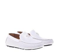 Baldinini Homme Loafer Perf.Calf White Mocassins, Blanc, 43 EU