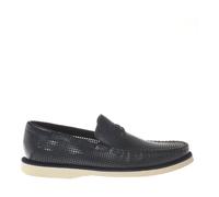Baldinini - Loafer in perforated tumbled leather blue - Homme - Chaussures - Bleu - Taille: 44 EU