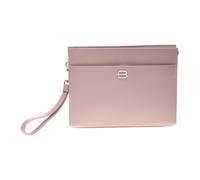 Baldinini - Unisex nude saffiano clutch bag - Femme - Sacs - Rose - Taille: ONE Size