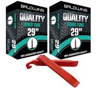 Baldwins Lot de 2 chambres à air de vélo 29" x 2,20 à 2,40 (compatible avec tous les pneus 2,20, 2,25, 2,30, 2,35, 2,40) Presta/français et leviers de pneu Baldy's
