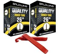 Baldwins Lot de 2 chambres à air pour vélo 26" x 2,10 à 2,40" Compatible avec toutes les valves Presta/French de type 2,10, 2,20, 2,25, 2,30, 2,35, 2,40