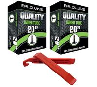 Baldwins Paire de Chambres à air pour Cycle/vélo 20" x 1,75 à 2,125 (Convient à Tous Les 1,75, 1,85, 1,90, 1,95, 2,0, 2,10, 2,125) Valve de Type Schrader/Voiture (Paquet de 2)