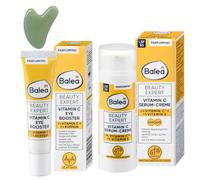Balea Lot de 2 - Beauty Expert Vitamine C Sérum Crème SPF 30 (50ml) + Beauty Expert Vitamine C Eye Booster Crème Yeux (15ml) + Bonus Gua Sha Masseur Visage