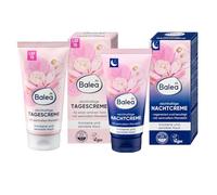 Balea Lot de 2 soins de la peau : crème de nuit riche et hydratante intense à l'huile d'amande (50 ml) + crème de jour riche et hydratante à l'huile d'amande (50 ml) SPF 15, 100 ml