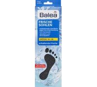Balea Lot de 8 paires de semelles fraîches Noir Taille 36-38