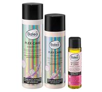 Balea Professional Lot de 3 soins capillaires pour cheveux abîmés : shampooing Plexi Care 250 ml + après-shampoing PLEX CARE (200 ml) + 1 huile capillaire Elixir Gloss Long Soin intensif 20 ml 470 ml