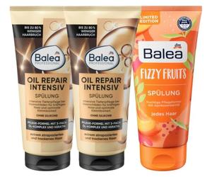Balea Professional Oil Repair Intensiv, Set de Soins Capillaires, Shampooing, Après-shampooing et Huile pour Cheveux Secs et Abîmés, Sans Silicone